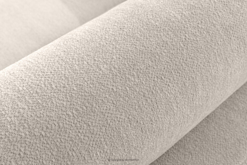 BLUME Nowoczesny narożnik w tkaninie szenilowej prawy ecru ecru - zdjęcie 7