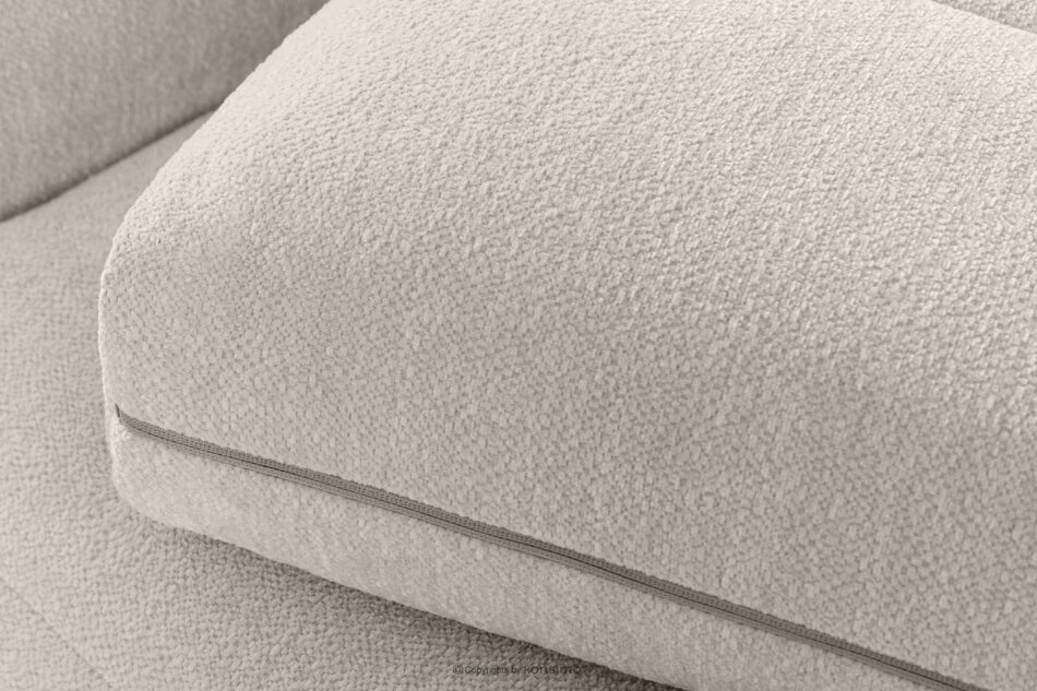 BLUME Nowoczesny narożnik w tkaninie szenilowej prawy ecru ecru - zdjęcie 8