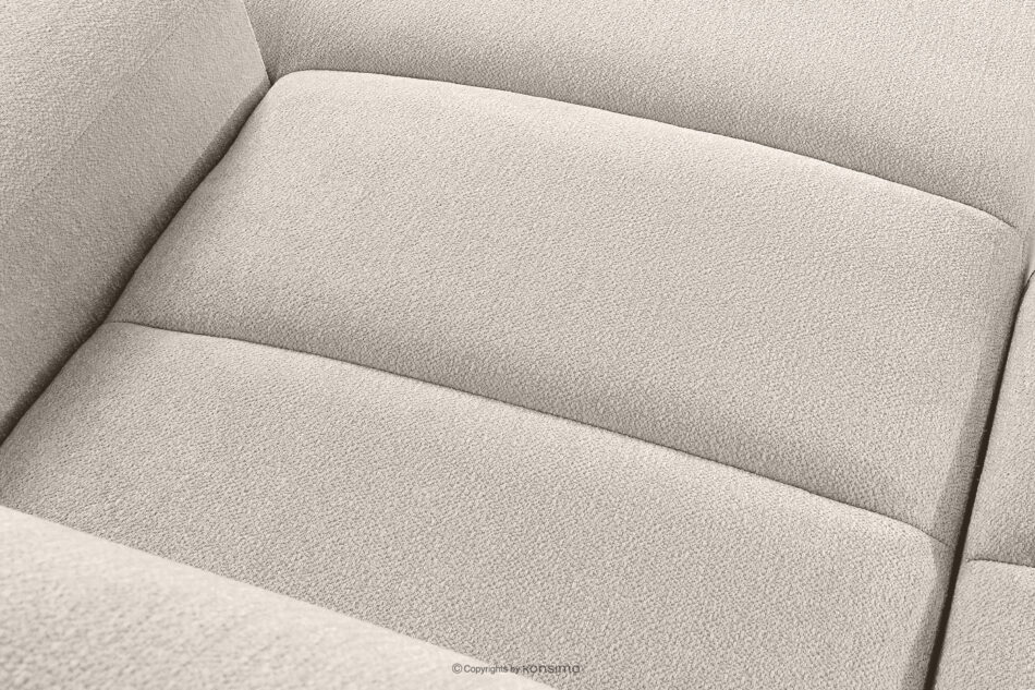 BLUME Nowoczesny narożnik w tkaninie szenilowej prawy ecru ecru - zdjęcie 9