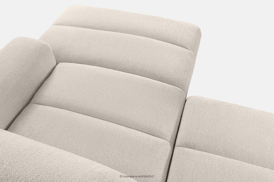 BLUME Nowoczesny narożnik w tkaninie szenilowej prawy ecru ecru - zdjęcie 10