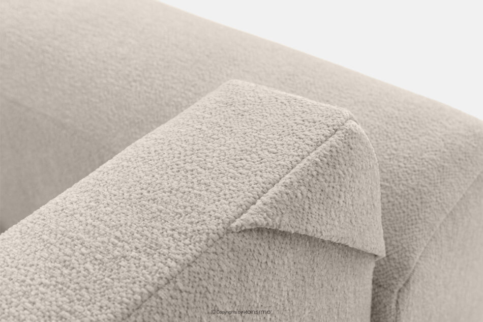 BLUME Nowoczesny narożnik w tkaninie szenilowej prawy ecru ecru - zdjęcie 11