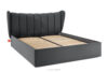 GIZO Łóżko tapicerowane typu muszelka z pojemnikiem na pościel 160 cm ciemny szary ciemny szary - zdjęcie 3