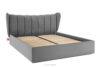 GIZO Łóżko tapicerowane typu muszelka z pojemnikiem na pościel 180 cm jasny szary jasny szary - zdjęcie 3