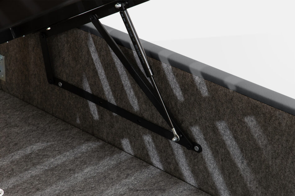 GIZO Łóżko tapicerowane typu muszelka z pojemnikiem na pościel 180 cm ciemny szary ciemny szary - zdjęcie 10