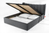 GIZO Łóżko tapicerowane typu muszelka z pojemnikiem na pościel 180 cm ciemny szary ciemny szary - zdjęcie 15