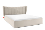 Łóżko tapicerowane typu muszelka z pojemnikiem na pościel 180 cm kremowy