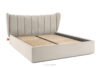 GIZO Łóżko tapicerowane typu muszelka z pojemnikiem na pościel 180 cm kremowy kremowy - zdjęcie 3