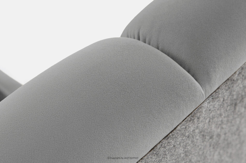 GIZO Łóżko tapicerowane typu muszelka z pojemnikiem na pościel 200 cm jasny szary jasny szary - zdjęcie 6