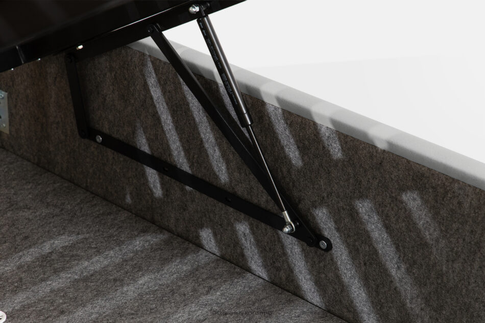 GIZO Łóżko tapicerowane typu muszelka z pojemnikiem na pościel 200 cm jasny szary jasny szary - zdjęcie 10