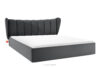 Łóżko tapicerowane typu muszelka z pojemnikiem na pościel 200 cm ciemny szary