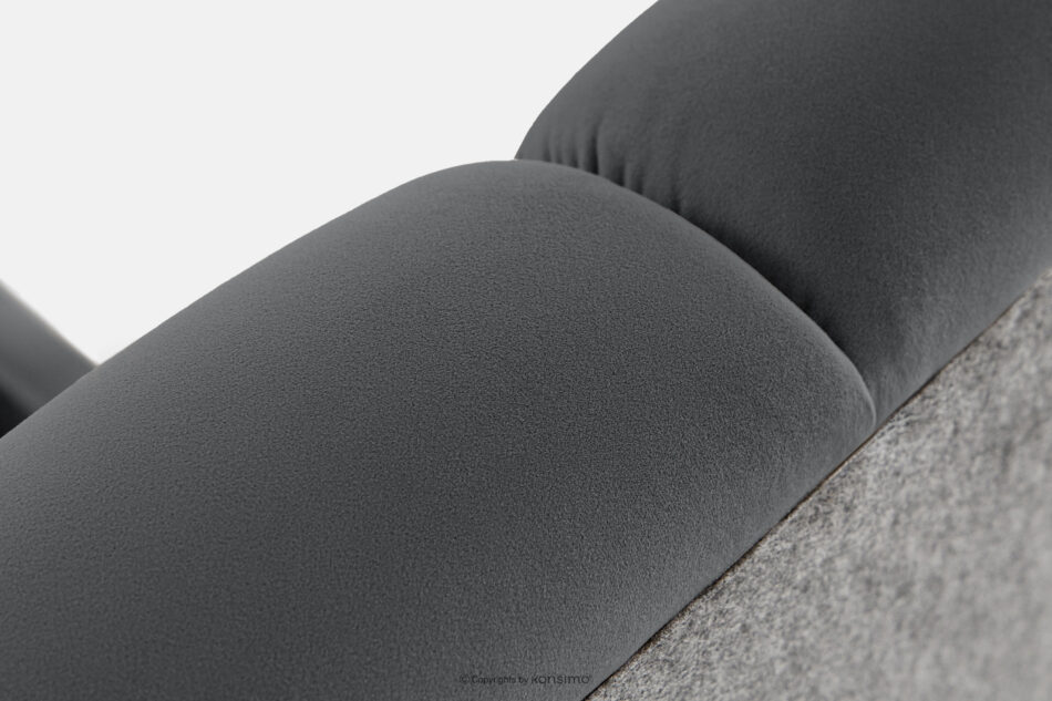 GIZO Łóżko tapicerowane typu muszelka z pojemnikiem na pościel 200 cm ciemny szary ciemny szary - zdjęcie 6