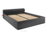 LUNEO Łóżko tapicerowane japandi z pojemnikiem na pościel 160 cm antracytowy antracytowy - zdjęcie 3