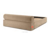 LUNEO Łóżko tapicerowane japandi z pojemnikiem na pościel 160 cm ciemny beżowy ciemny beżowy - zdjęcie 6