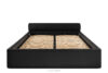 LUNEO Łóżko tapicerowane japandi z pojemnikiem na pościel 180 cm czarny czarny - zdjęcie 4