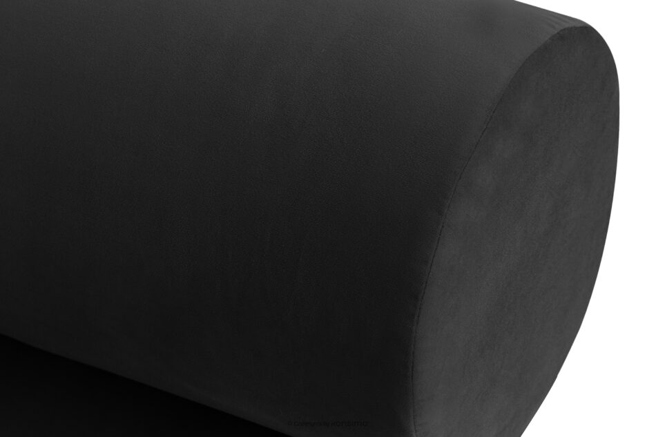 LUNEO Łóżko tapicerowane japandi z pojemnikiem na pościel 180 cm czarny czarny - zdjęcie 7