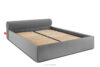 LUNEO Łóżko tapicerowane japandi z pojemnikiem na pościel 180 cm jasny szary jasny szary - zdjęcie 3