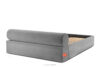 LUNEO Łóżko tapicerowane japandi z pojemnikiem na pościel 180 cm jasny szary jasny szary - zdjęcie 6