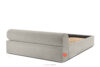 LUNEO Łóżko tapicerowane japandi z pojemnikiem na pościel 180 cm kremowy kremowy - zdjęcie 6