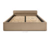 LUNEO Łóżko tapicerowane japandi z pojemnikiem na pościel 180 cm ciemny beżowy ciemny beżowy - zdjęcie 4