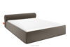 LUNEO Łóżko tapicerowane japandi z pojemnikiem na pościel 180 cm brązowy brązowy - zdjęcie 1