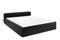 Łóżko tapicerowane japandi z pojemnikiem na pościel 200 cm czarny