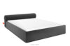 LUNEO Łóżko tapicerowane japandi z pojemnikiem na pościel 200 cm antracytowy antracytowy - zdjęcie 1