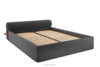 LUNEO Łóżko tapicerowane japandi z pojemnikiem na pościel 200 cm antracytowy antracytowy - zdjęcie 3