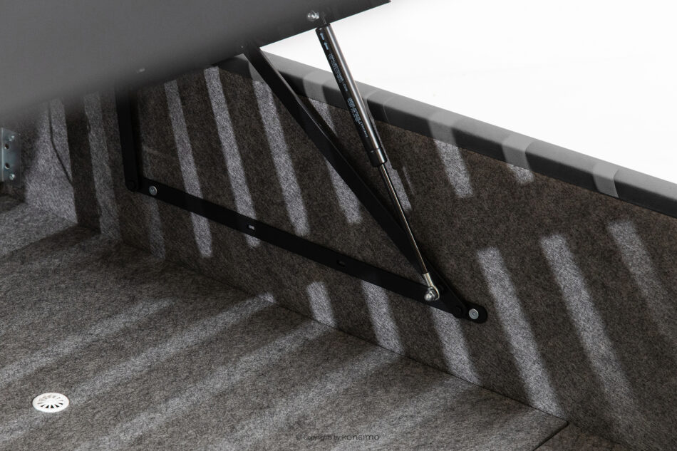 LUNEO Łóżko tapicerowane japandi z pojemnikiem na pościel 200 cm antracytowy antracytowy - zdjęcie 10