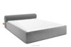 LUNEO Łóżko tapicerowane japandi z pojemnikiem na pościel 200 cm jasny szary jasny szary - zdjęcie 1