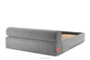 LUNEO Łóżko tapicerowane japandi z pojemnikiem na pościel 200 cm jasny szary jasny szary - zdjęcie 6