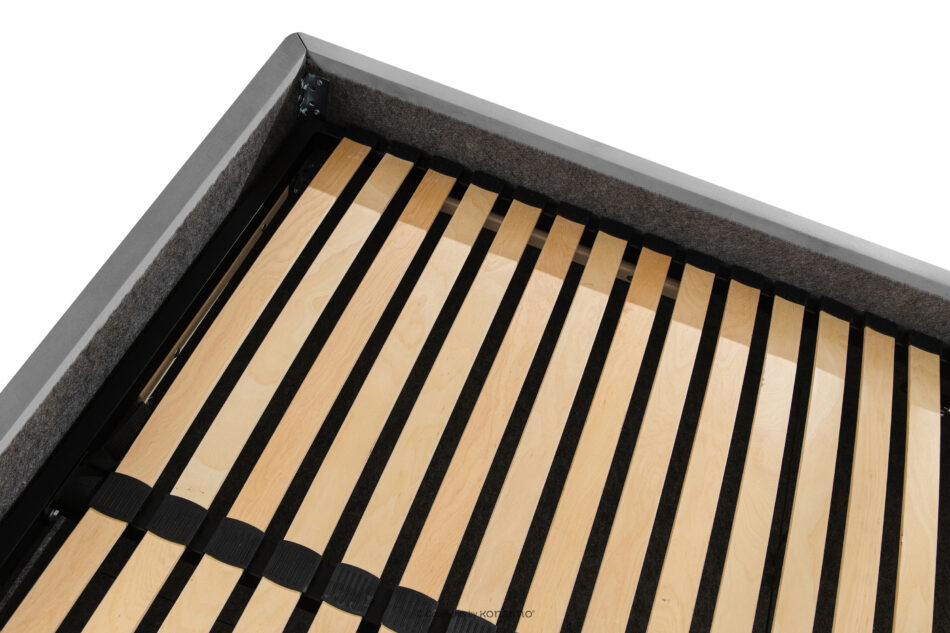 LUNEO Łóżko tapicerowane japandi z pojemnikiem na pościel 200 cm jasny szary jasny szary - zdjęcie 9