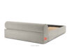 LUNEO Łóżko tapicerowane japandi z pojemnikiem na pościel 200 cm kremowy kremowy - zdjęcie 6