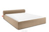 LUNEO Łóżko tapicerowane japandi z pojemnikiem na pościel 200 cm ciemny beżowy ciemny beżowy - zdjęcie 1