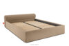 LUNEO Łóżko tapicerowane japandi z pojemnikiem na pościel 200 cm ciemny beżowy ciemny beżowy - zdjęcie 3