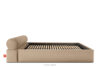 LUNEO Łóżko tapicerowane japandi z pojemnikiem na pościel 200 cm ciemny beżowy ciemny beżowy - zdjęcie 5