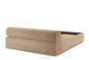 LUNEO Łóżko tapicerowane japandi z pojemnikiem na pościel 200 cm ciemny beżowy ciemny beżowy - zdjęcie 6