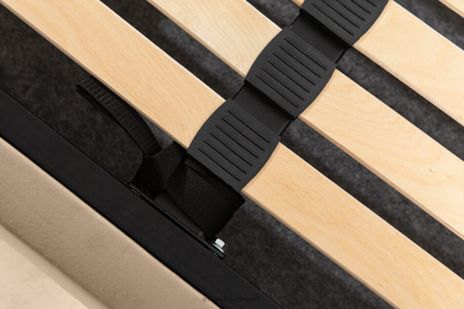 LUNEO Łóżko tapicerowane japandi z pojemnikiem na pościel 200 cm ciemny beżowy ciemny beżowy - zdjęcie 11