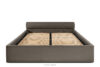 LUNEO Łóżko tapicerowane japandi z pojemnikiem na pościel 200 cm brązowy brązowy - zdjęcie 4