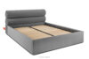 LUNEO Łóżko tapicerowane w stylu japandi z pojemnikiem na pościel 160 cm jasny szary jasny szary - zdjęcie 3