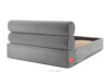 LUNEO Łóżko tapicerowane w stylu japandi z pojemnikiem na pościel 160 cm jasny szary jasny szary - zdjęcie 6