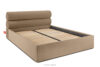 LUNEO Łóżko tapicerowane w stylu japandi z pojemnikiem na pościel 160 cm ciemny beżowy ciemny beżowy - zdjęcie 3