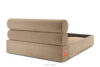 LUNEO Łóżko tapicerowane w stylu japandi z pojemnikiem na pościel 160 cm ciemny beżowy ciemny beżowy - zdjęcie 6