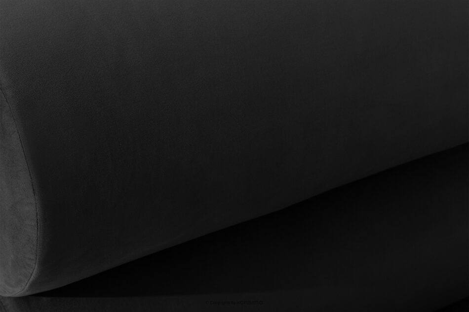 LUNEO Łóżko tapicerowane w stylu japandi z pojemnikiem na pościel 180 cm czarny czarny - zdjęcie 6