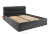 LUNEO Łóżko tapicerowane w stylu japandi z pojemnikiem na pościel 180 cm antracytowy antracytowy - zdjęcie 3