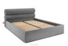 LUNEO Łóżko tapicerowane w stylu japandi z pojemnikiem na pościel 180 cm jasny szary jasny szary - zdjęcie 3