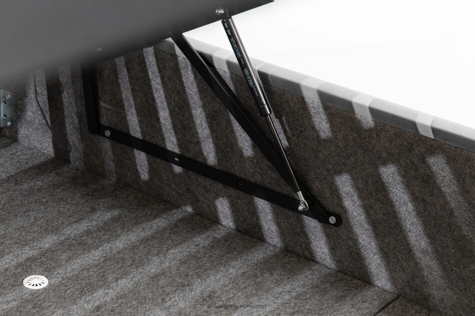 LUNEO Łóżko tapicerowane w stylu japandi z pojemnikiem na pościel 180 cm jasny szary jasny szary - zdjęcie 10