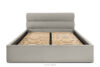 LUNEO Łóżko tapicerowane w stylu japandi z pojemnikiem na pościel 180 cm kremowy kremowy - zdjęcie 4