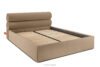 LUNEO Łóżko tapicerowane w stylu japandi z pojemnikiem na pościel 180 cm ciemny beżowy ciemny beżowy - zdjęcie 3