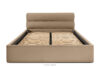 LUNEO Łóżko tapicerowane w stylu japandi z pojemnikiem na pościel 180 cm ciemny beżowy ciemny beżowy - zdjęcie 4
