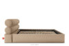 LUNEO Łóżko tapicerowane w stylu japandi z pojemnikiem na pościel 180 cm ciemny beżowy ciemny beżowy - zdjęcie 5